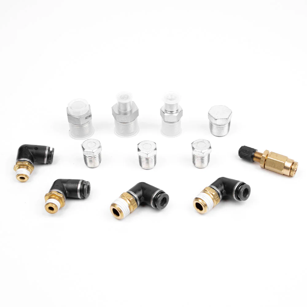 Fitting pack for 4 Gallon aluminum tank 7 Port (11957 or 12957) with 1/4" lines