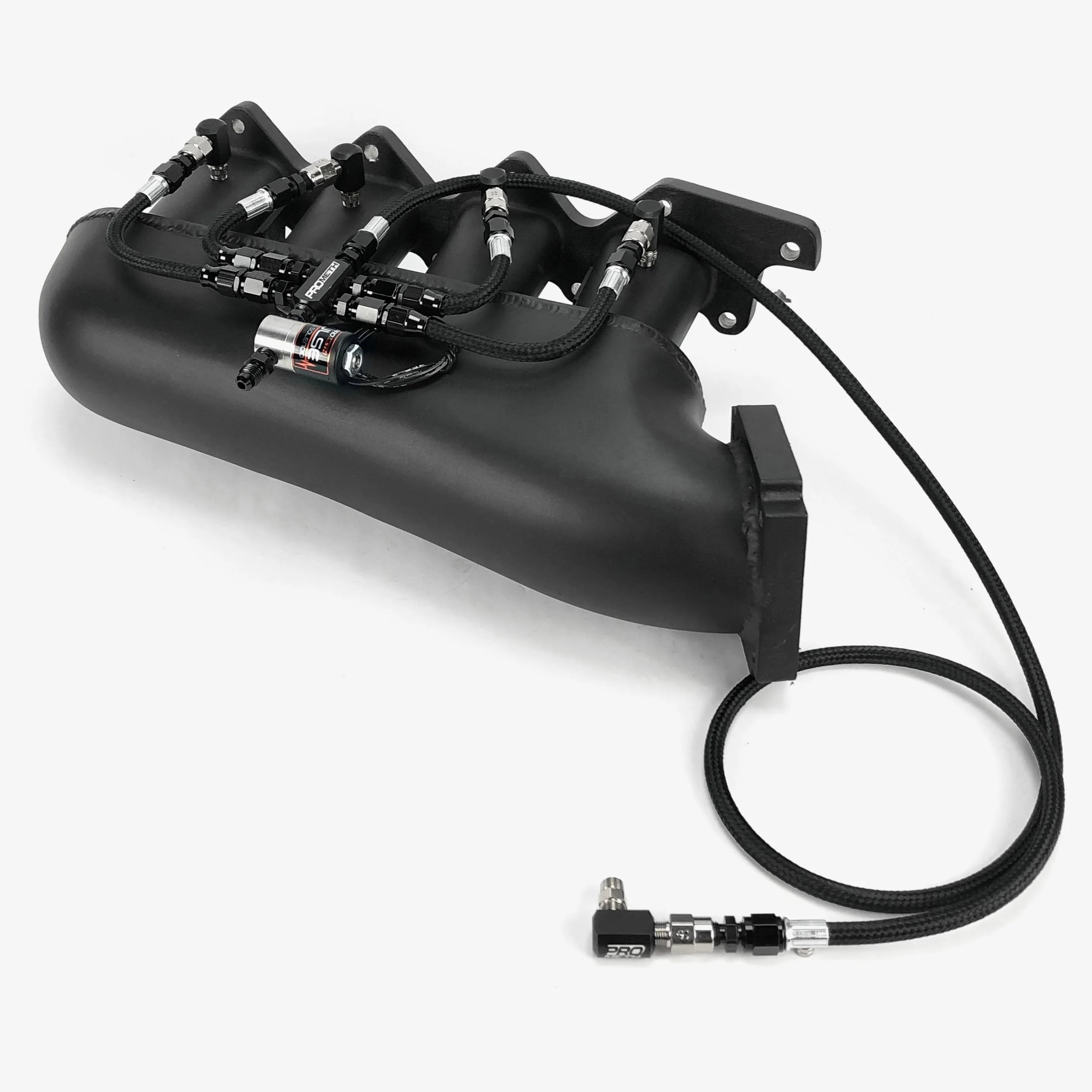 4 Cylinder Direct Port With Split Distribution Block & Low Elbow Nozzle Holders (Braided Hoses) - Image 5
