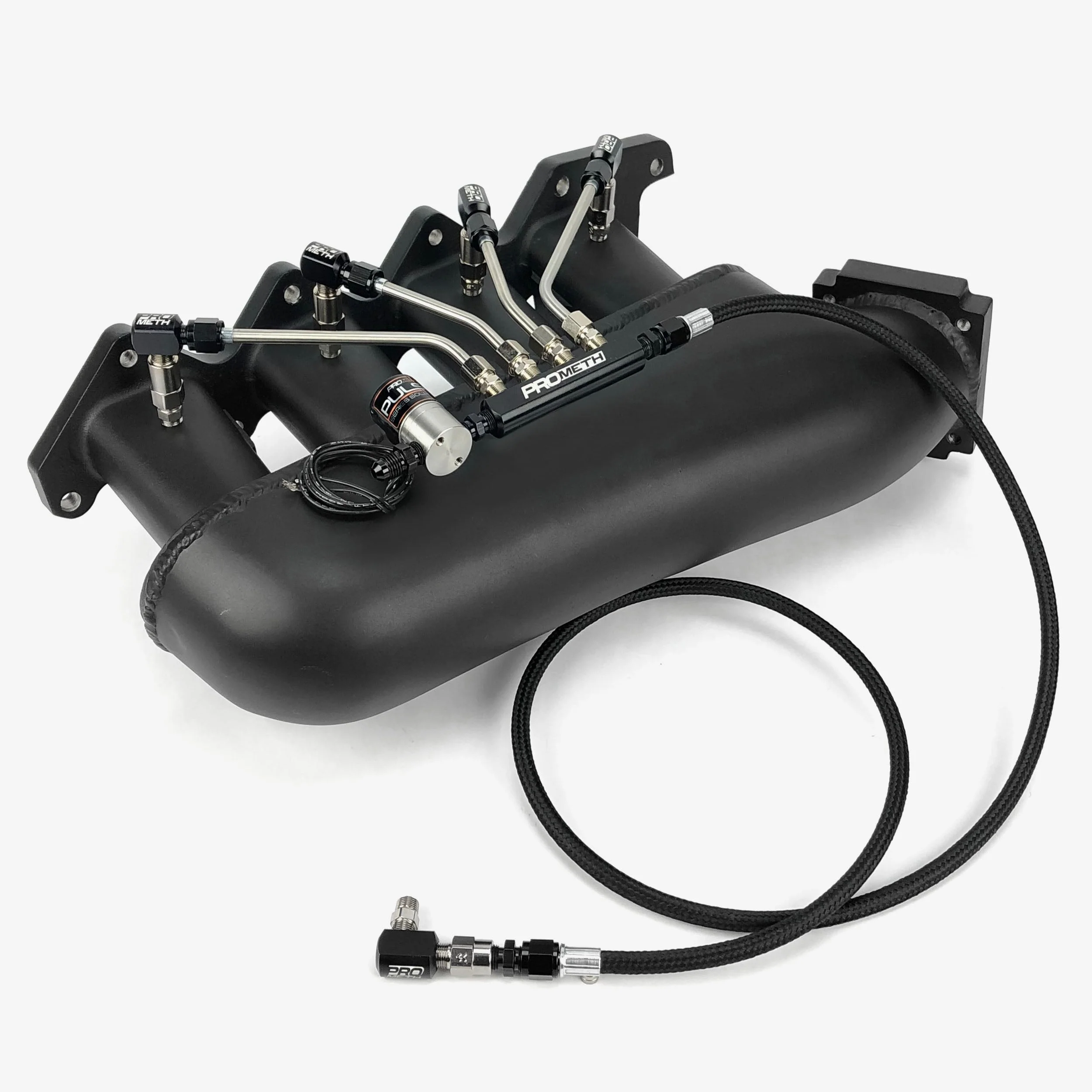 4 Cylinder Direct Port With Inline Distribution Block & Tall Elbow Nozzle Holders (Seamless Tubing) - Image 5