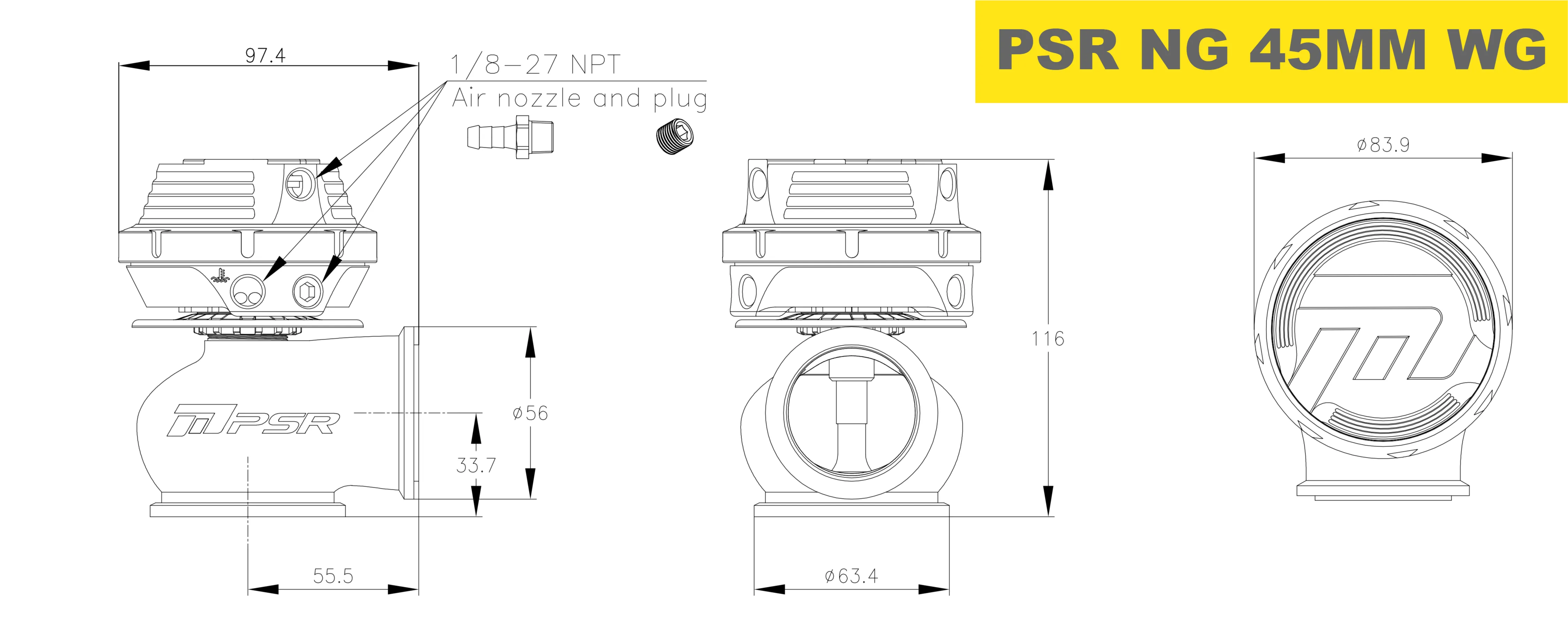 Pulsar 45mm New Gen Wastegate - Image 4
