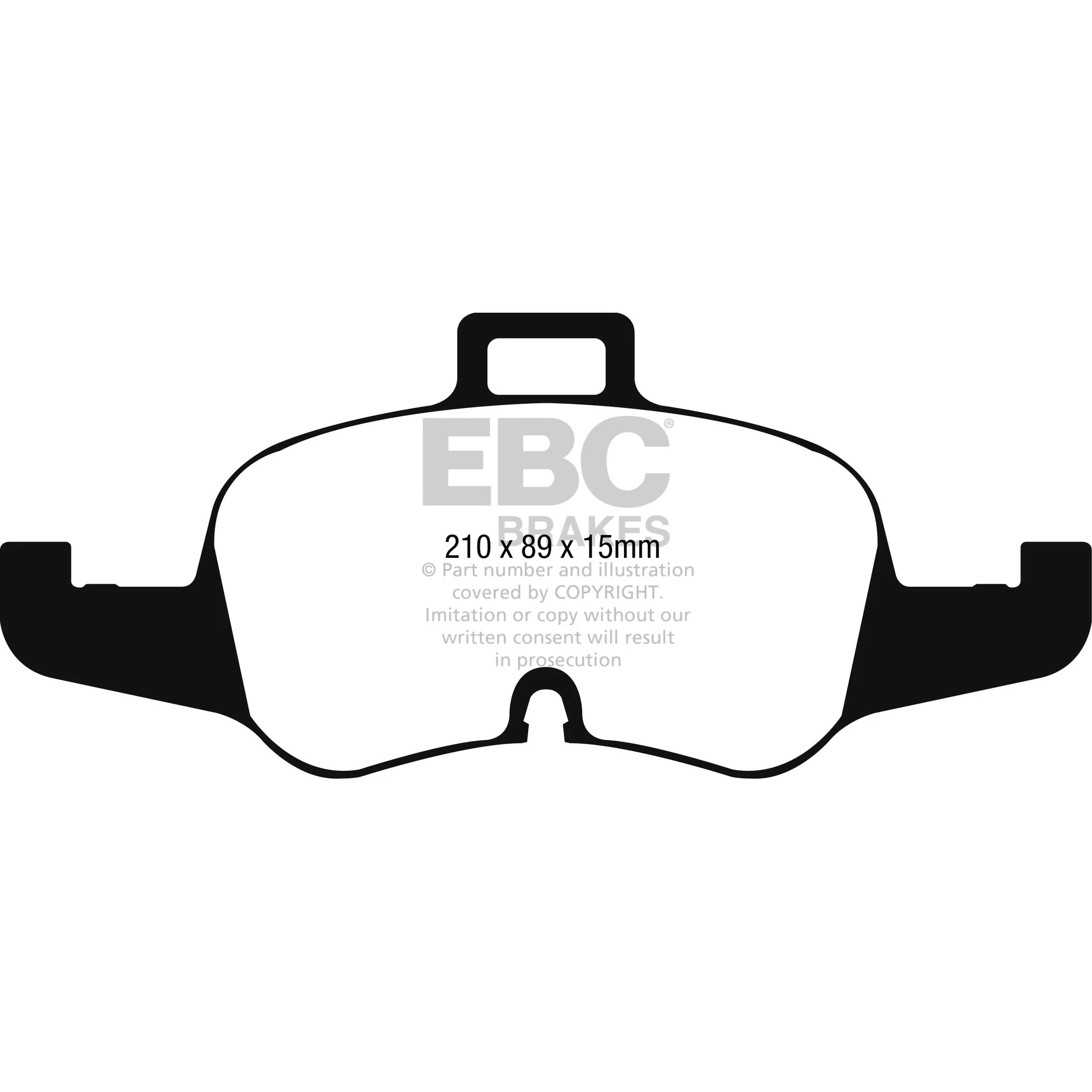 EBC Audi 8S TTS Yellowstuff Street and Track Front Brake Pads - ATE Caliper - Image 2