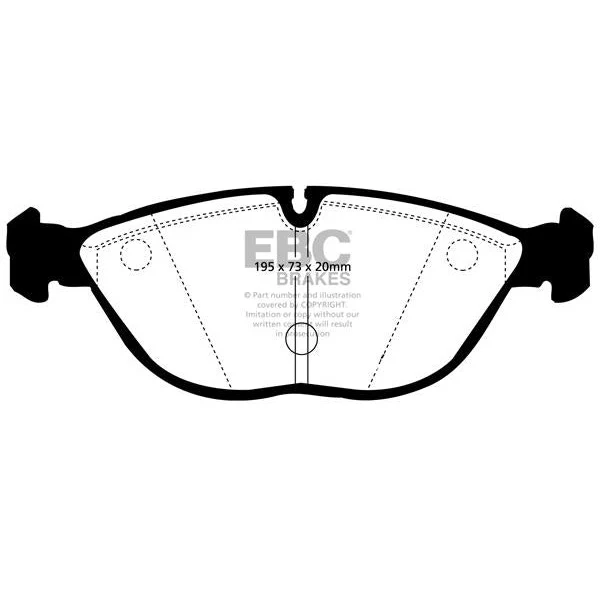 EBC Audi BMW Mercedes Volkswagen Redstuff Sport Front Brake Pads - ATE Caliper (Inc. D2 A8, E38 750i, W210 E430 & MK4 Golf) - Image 3