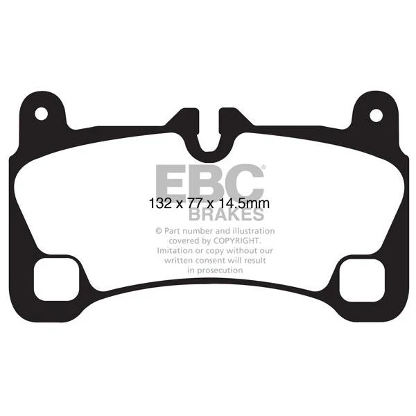 EBC Audi Porsche Volkswagen Bluestuff NDX Trackday Rear Brake Pads - Brembo Caliper (4L Q7, 9PA Cayenne & Touareg) - Image 2