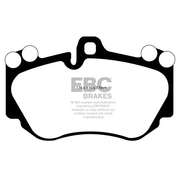 EBC Audi Porsche Yellowstuff Street and Track Front Brake Pads (D3 A8, 9PA Cayenne & 9PA Cayenne Turbo S) - Brembo Caliper - Image 2