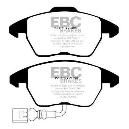 EBC Audi Seat Orangestuff Race Front Brake Pads - ATE Caliper (6P lbiza, 8X A1, 8X S1 & 8J TT) - Image 2