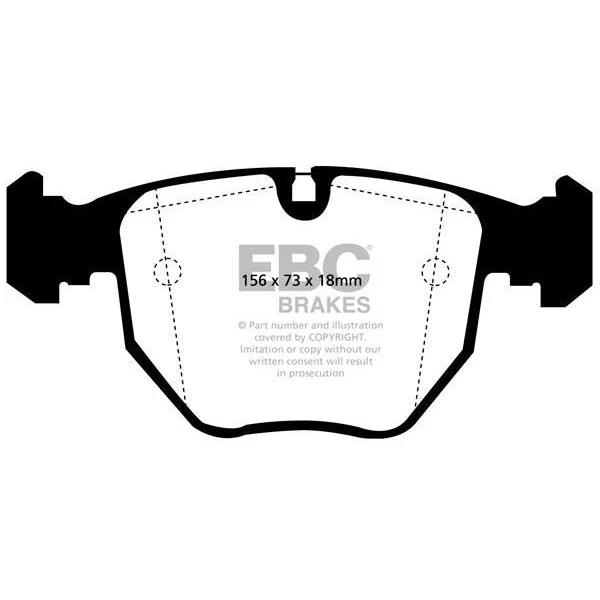 EBC BMW E38 E39 E53 E83 Redstuff Sport Front Brake Pads - ATE Caliper (Inc. M5, 530i, 740i & X3 35d) - Image 2
