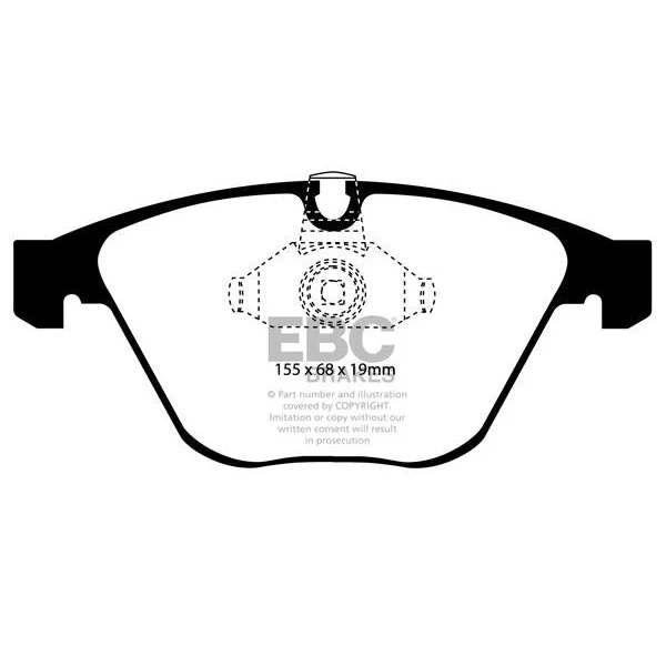 EBC BMW E60 E63 E65 E82 Bluestuff NDX Trackday Front Brake Pads - ATE Caliper (Inc. 135i, 520i, 630i & 730i) - Image 2