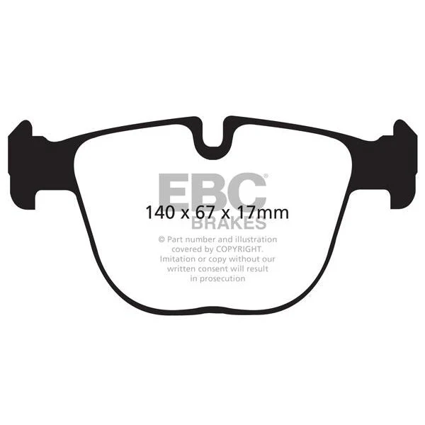 EBC BMW E70 E71 F85 F86 Bluestuff NDX Trackday Rear Brake Pads - ATE Calliper (X5 M & X6 M) - Image 2