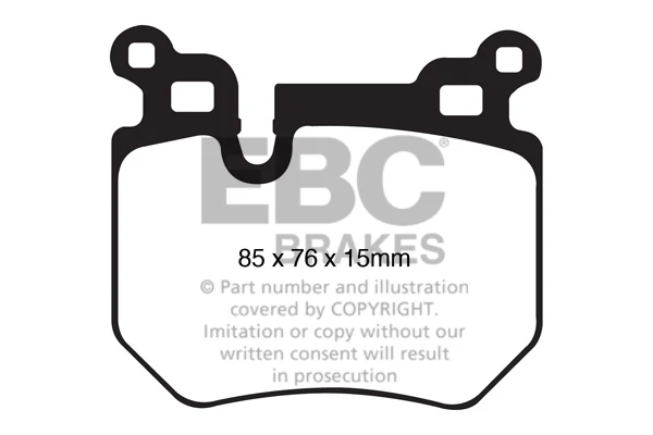 EBC BMW E82 Yellowstuff Street/Track Pad & Line Kit (135i) - Image 3