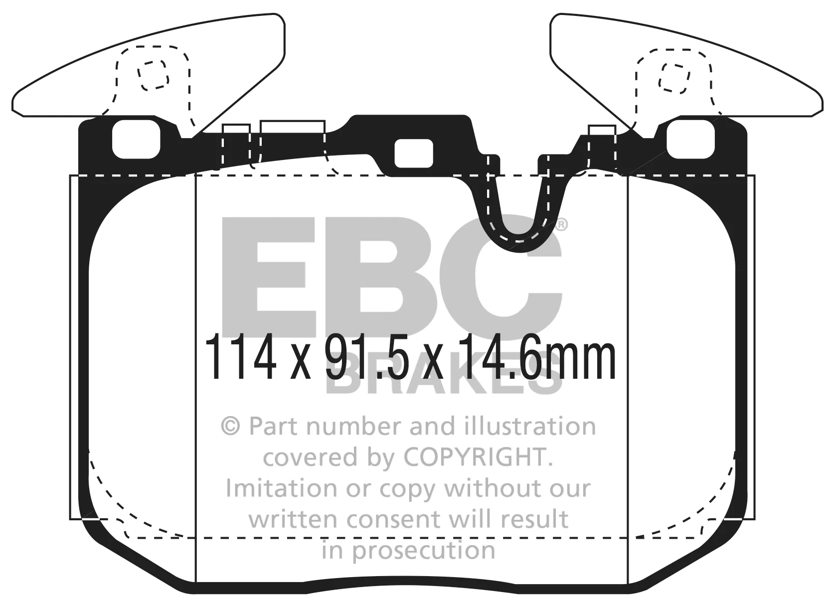 EBC BMW i8 Yellowstuff Street and Track Front Brake Pads - Brembo Calliper - Image 2
