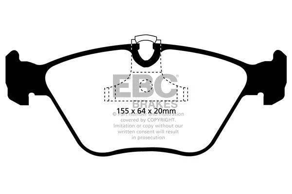 EBC BMW MG Rover Bluestuff NDX Trackday Front Brake Pads - ATE Caliper (Inc. E46 330i, E85 Z4, ZT-T & Rover 75) - Image 2