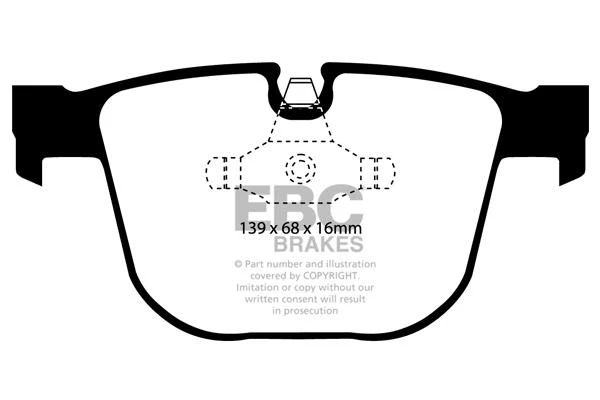 EBC BMW Rolls Royce Bluestuff NDX Trackday Rear Brake Pads - ATE Caliper (Inc. E61 550i, E63 650i, E65 750i & E93 M3) - Image 2