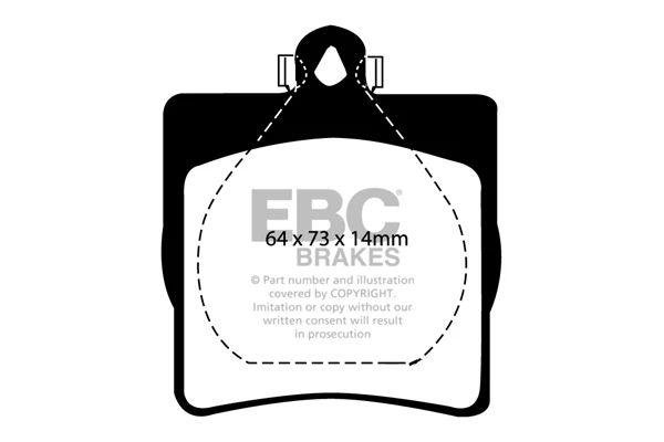 EBC Chrysler Mercedes-Benz Yellowstuff Street and Track Rear Brake Pads - ATE Caliper (Inc. Crossfire, W203 C240, CLC203 CLC220 & W210 E300d) - Image 2
