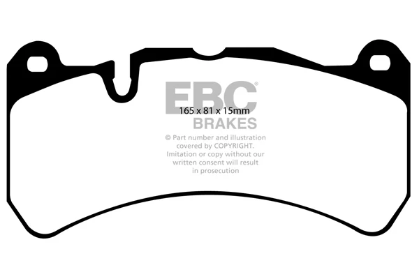 EBC Ford Mercedes Maserati Subaru Yellowstuff Street and Track Front Brake Pads - Brembo Caliper (Inc. Territory, GranCabrio, CLK55 AMG & WRX STi) - Image 2