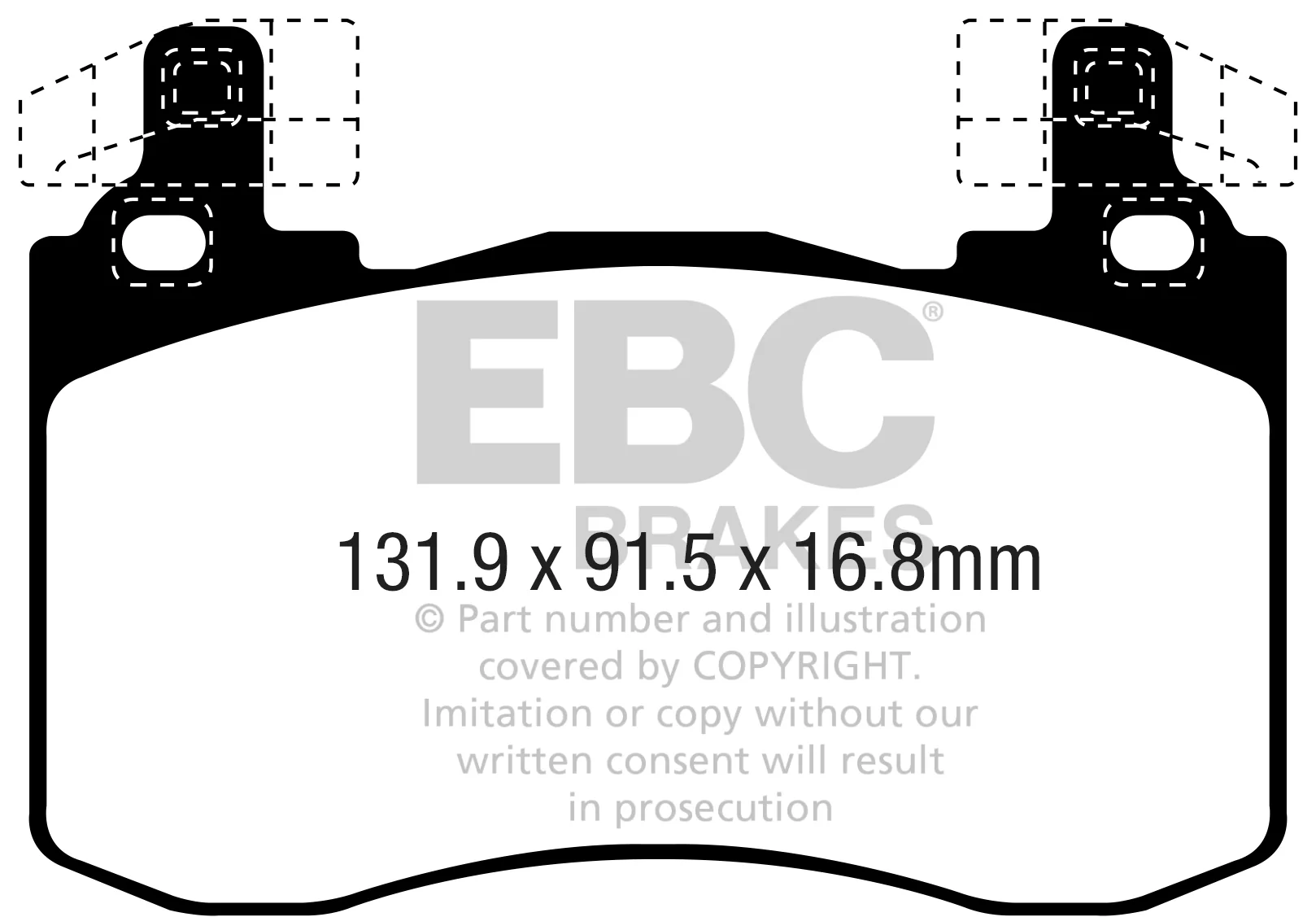 EBC GENESIS KIA Yellowstuff Street and Track Front Brake Pads - Brembo Caliper (G70 & Stinger) - Image 2