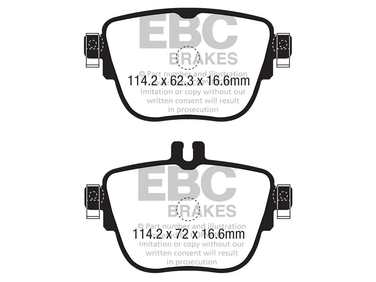 EBC Mercedes-Benz C257 W/S213 A/C238 Redstuff Sport Rear Brake Pads (Inc. CLS400d, CLS350d, E300e & E400 TD) - Image 2