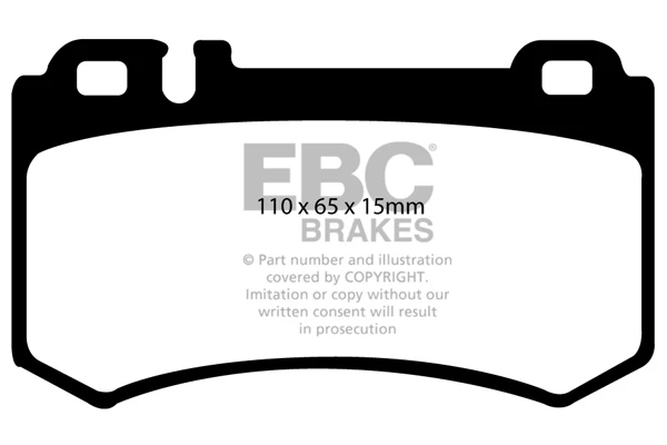 EBC Mercedes-Benz W211 W220 R230 R171 Yellowstuff Street and Track Rear Brake Pads - Brembo Caliper (Inc. E55 AMG, S65 AMG, SL55 AMG & SLK55 AMG) - Image 2