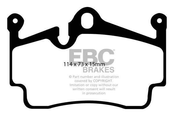EBC Porsche 987 981 718 Redstuff Sport Rear Brake Pads - Brembo Caliper (Inc. Boxster S, Boxster GTS, Cayman R & Cayman GTS) - Image 3