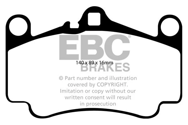 EBC Porsche 996 997 Orangestuff Race Front Brake Pads - Brembo Caliper (Inc. 911 Carrera, 911 Carrera S, 911 Carrera 4S & 911 Carrera GTS) - Image 2