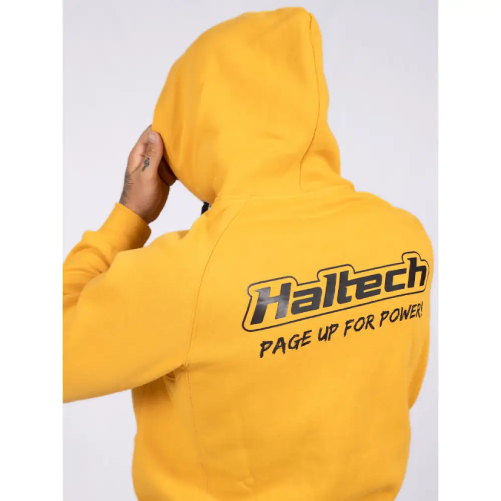 Haltech "Classic" Hoodie Yellow - Image 17