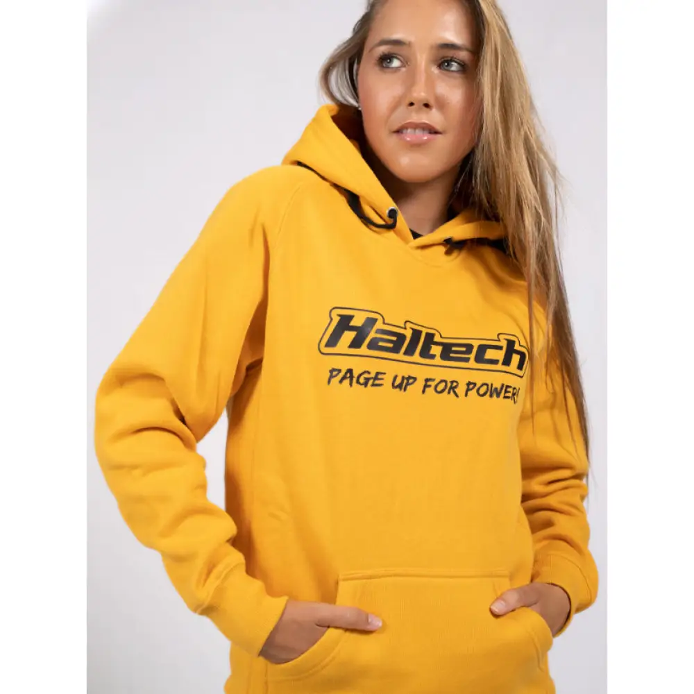 Haltech "Classic" Hoodie Yellow - Image 34