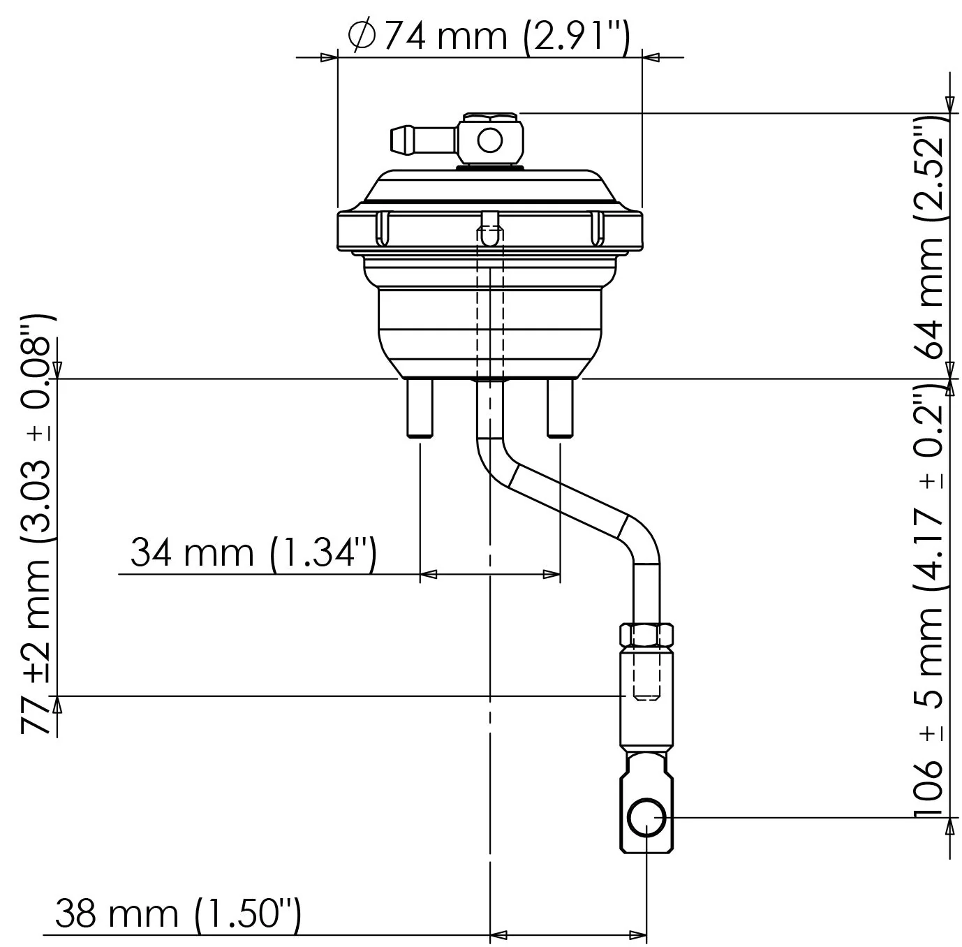 IWG75 SUBARU WRX 2009 - 2014/WRX STI 04 - CURRENT 7 PSI BLACK - Image 2