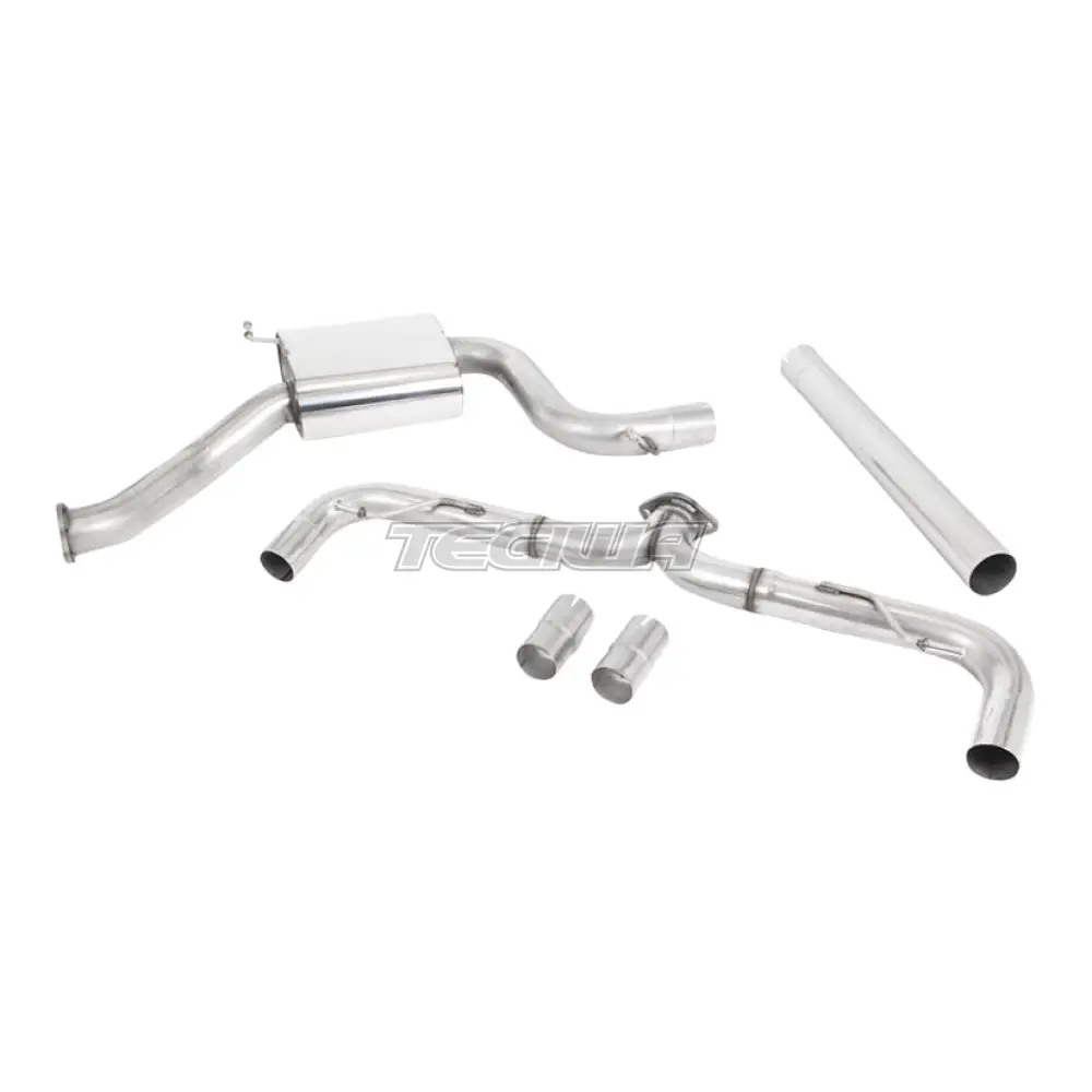 Milltek Volkswagen Golf MK7.5 GTi (Non Performance Pack Models & Non-GPF Equipped Models Only) 2017-2018 Cat-back Exhaust - Non-Resonated GT-100 Cerakote Black Trims