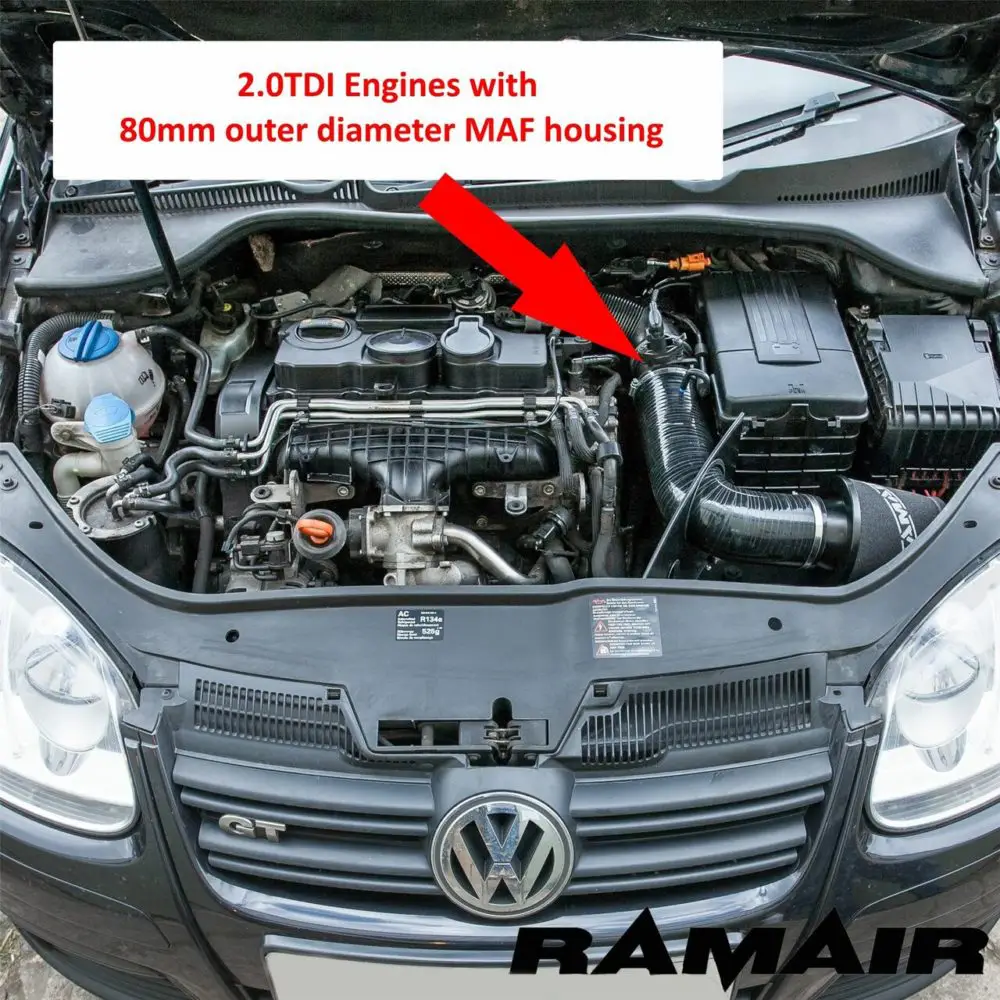 Performance RamAir Foam Air Filter & Heat Shield Induction Kit – Audi, Seat & VW 1.9 & 2.0 TDI – MK5 & MK6 Golf, Leon, A3 - Image 4